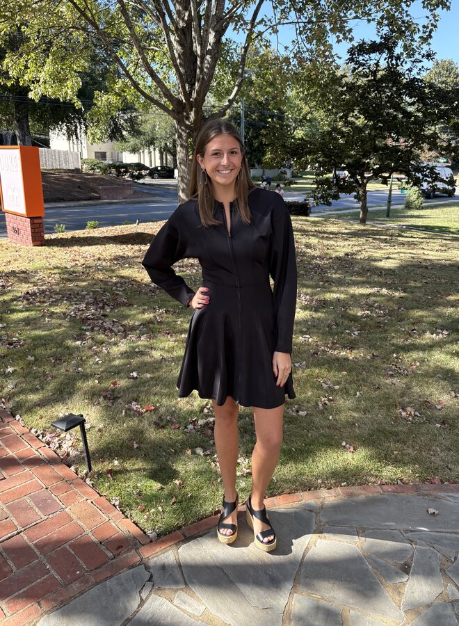 Ulla Johnson- Ansel Mini Dress with Zipper Front- Noir