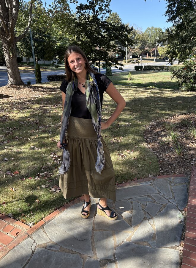 Maria Cher- Hall Chris Midi Skirt- Army