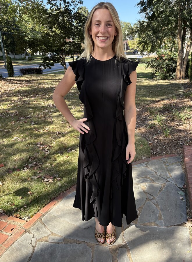 Ulla Johnson- Flo Sleeveless Midi Dress- Noir