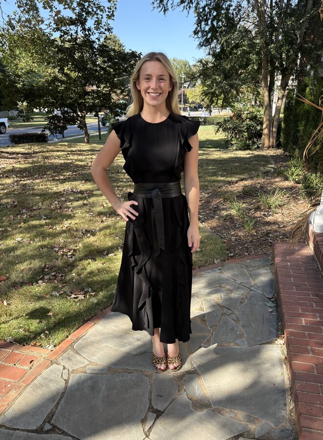 Ulla Johnson- Flo Sleeveless Midi Dress- Noir