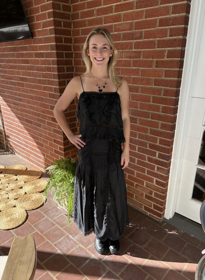 Love Shack Fancy- Ondeline Cami- Black