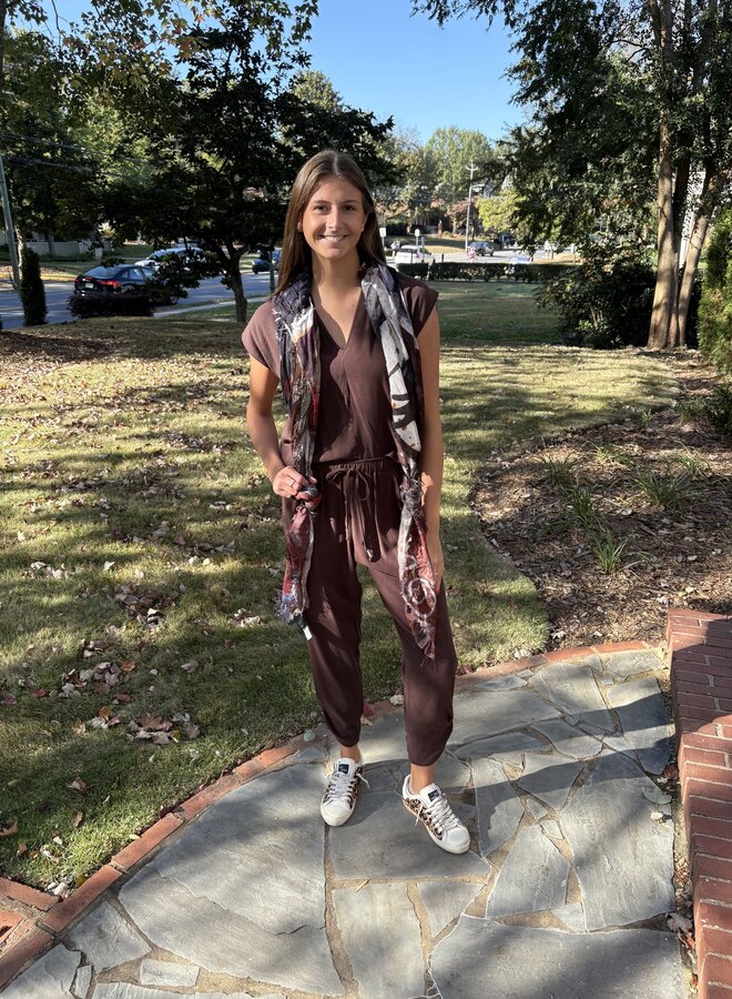 Natalie Busby- Slim Slouch Pant- Espresso