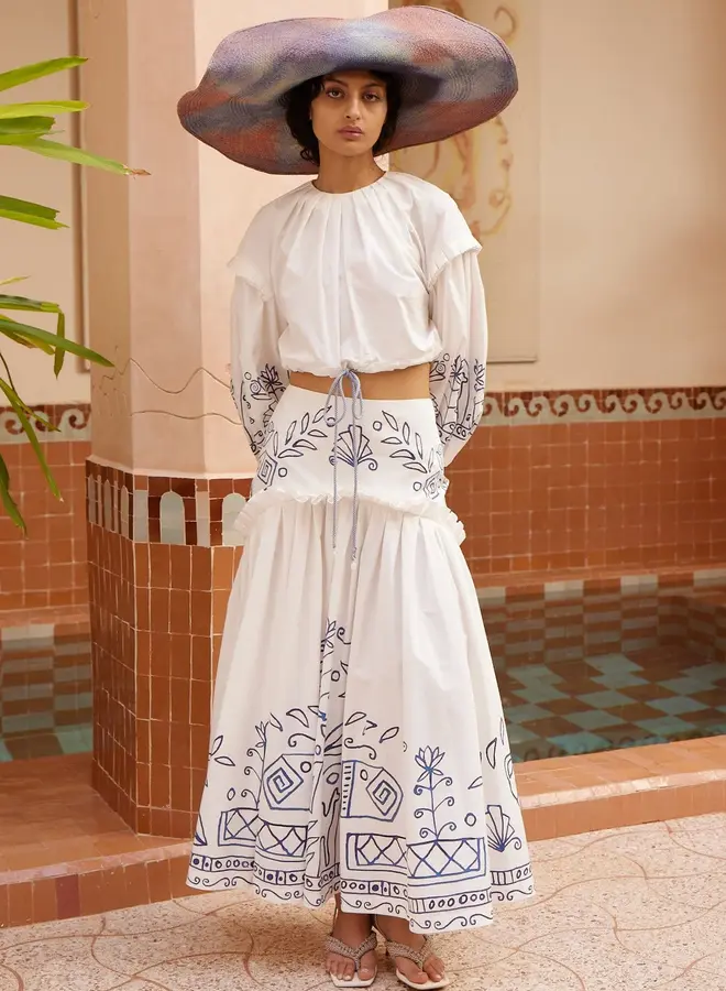 Alemais- Leela Top- Cream