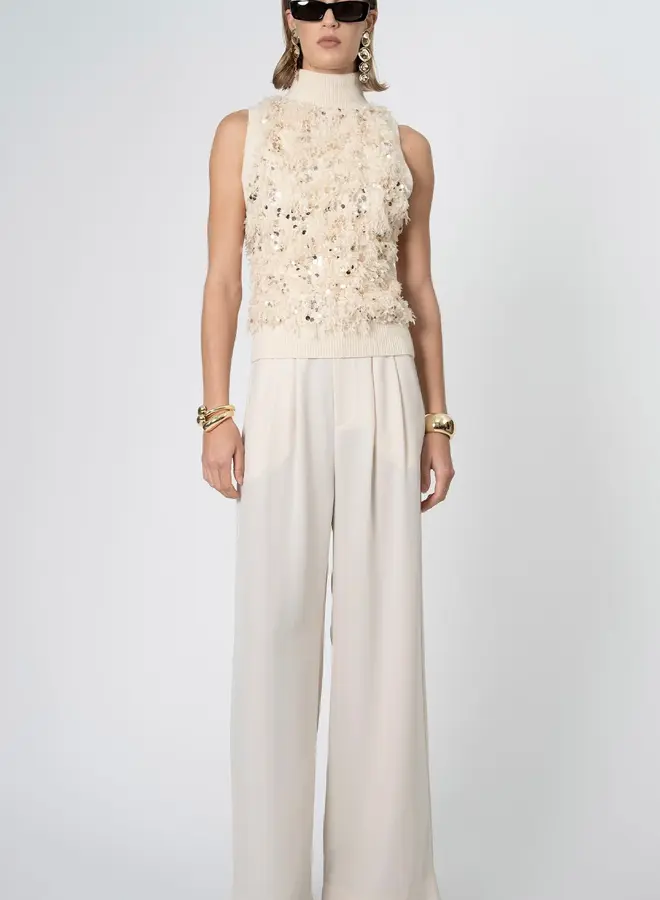 Nonchalant- Wila Top- White/Gold