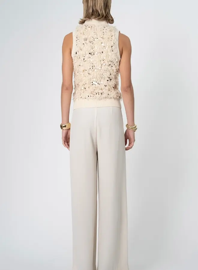 Nonchalant- Wila Top- White/Gold