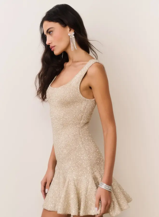 Love Shack Fancy- Sarajane Dress- Honey Gold