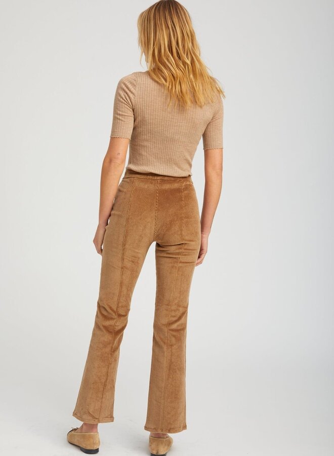 SPRWMN- Ankle Flare w/ Princess Seam- Sepia