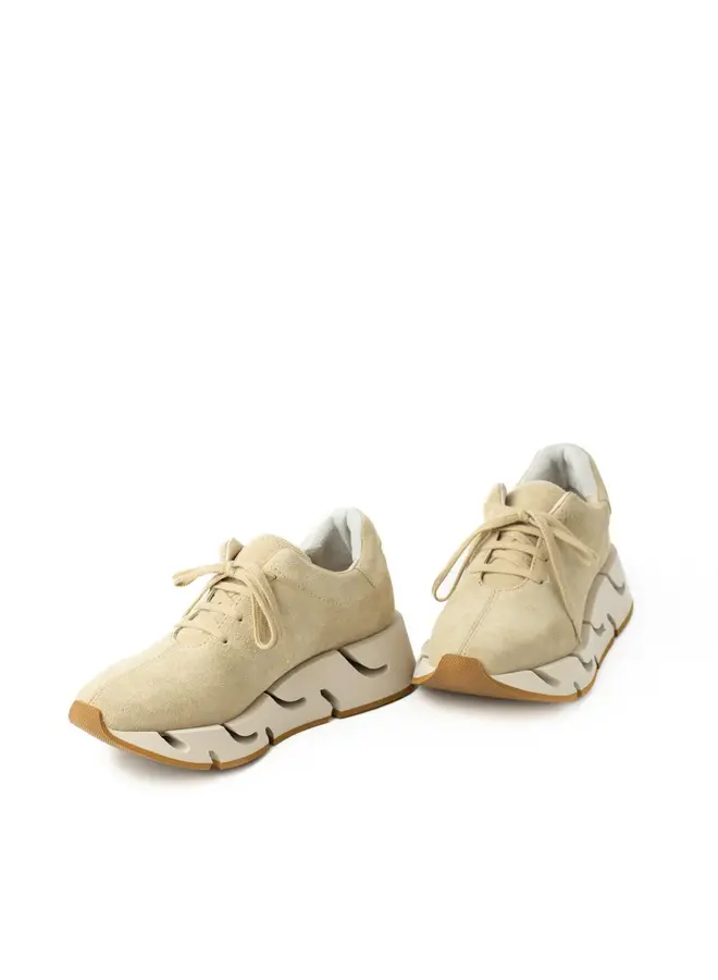 Paloma Barcelo- Pia Suede Sand Sole- Latte