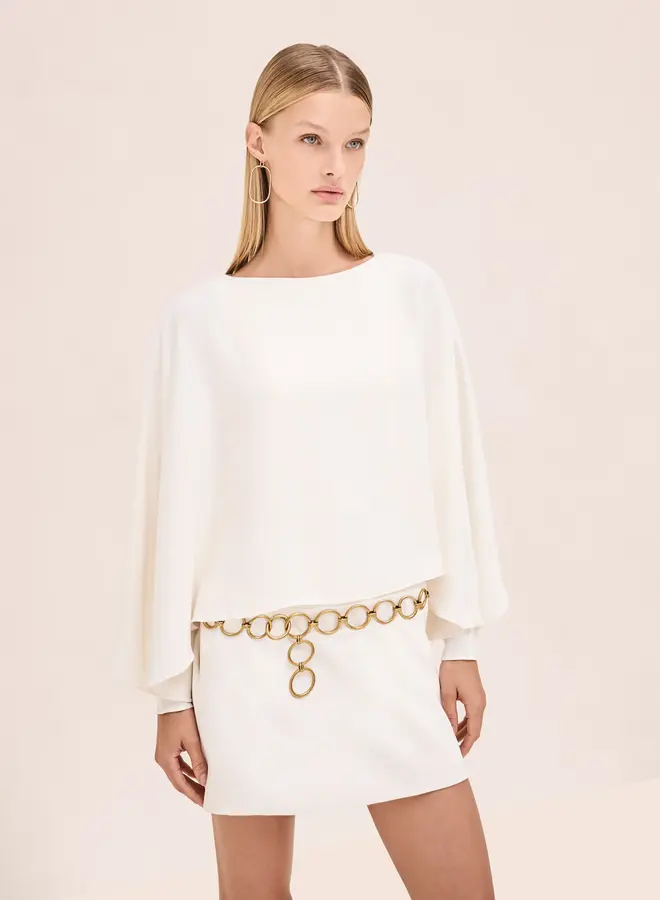 Alexis- Kellis Dress w/ belt- Ivory