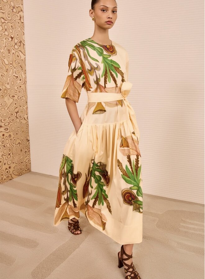 Ulla Johnson- Aniline Drop Waist Cotton Dress- Inner Nature