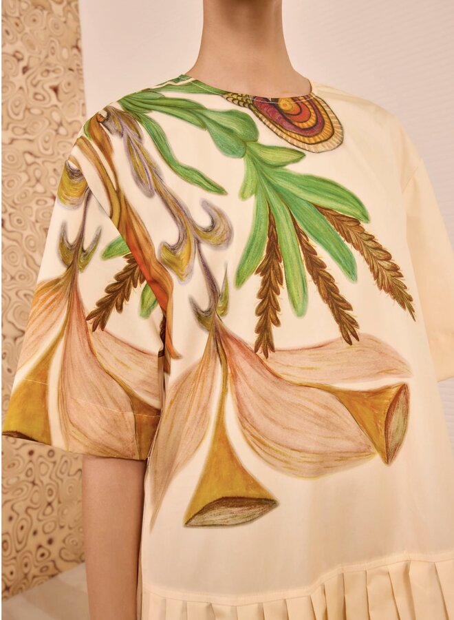 Ulla Johnson- Aniline Drop Waist Cotton Dress- Inner Nature