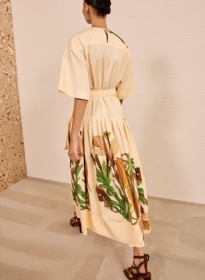 Ulla Johnson- Aniline Drop Waist Cotton Dress- Inner Nature