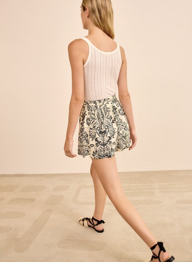 Ulla Johnson- Rowan Belted Short- Ivory Flora