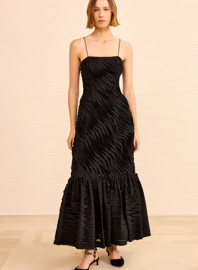 Ulla Johnson- Augustina Cami Long Trumpet Dress- Noir