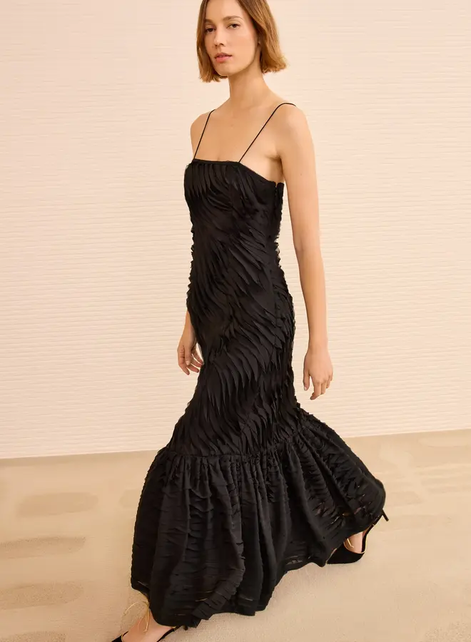 Ulla Johnson- Augustina Cami Long Trumpet Dress- Noir