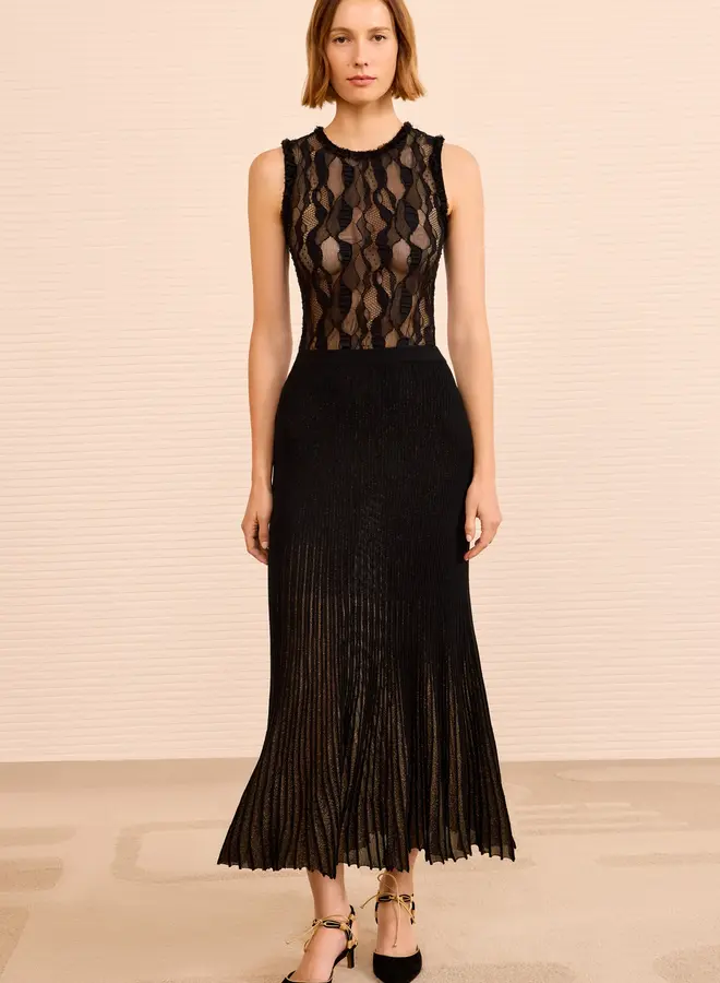 Ulla Johnson- Vera Midi Skirt- Noir