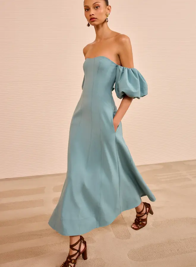 Ulla Johnson- Nina Off shoulder dress- Ocean