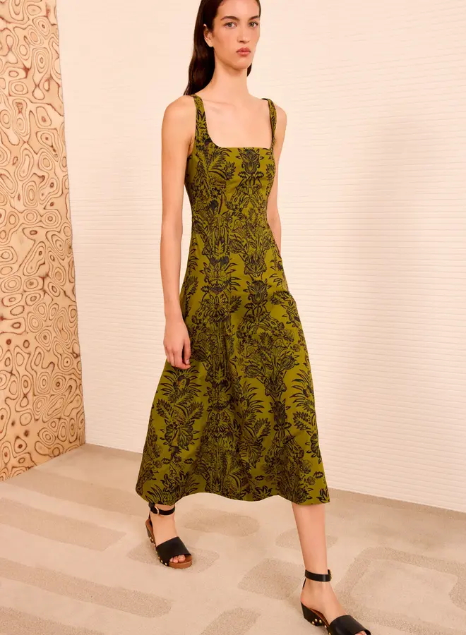 Ulla Johnson- Natali Tank A line dress- Olive Flora