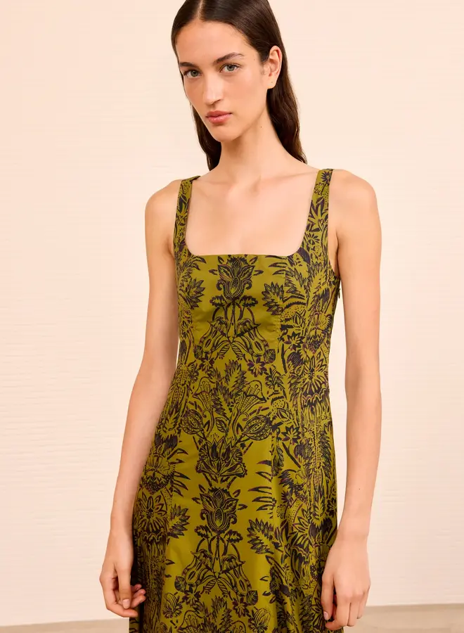 Ulla Johnson- Natali Tank A line dress- Olive Flora