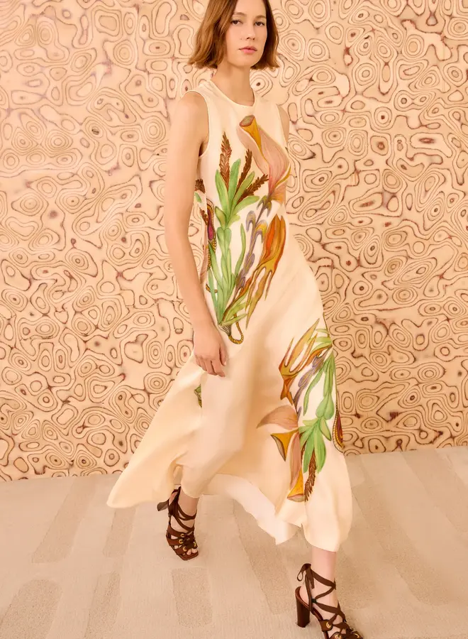 Ulla Johnson- Gaea Sleeveless Midi Dress- Inner Nature
