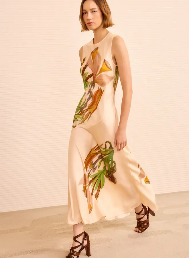 Ulla Johnson- Gaea Sleeveless Midi Dress- Inner Nature