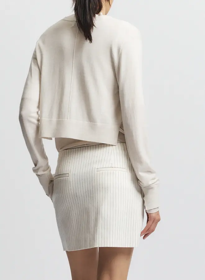 Saint Art- Nixon Cropped Cardigan- Ivory