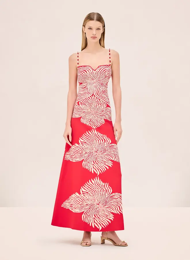 Alexis- Rayana Midi Dress- Red Bloom