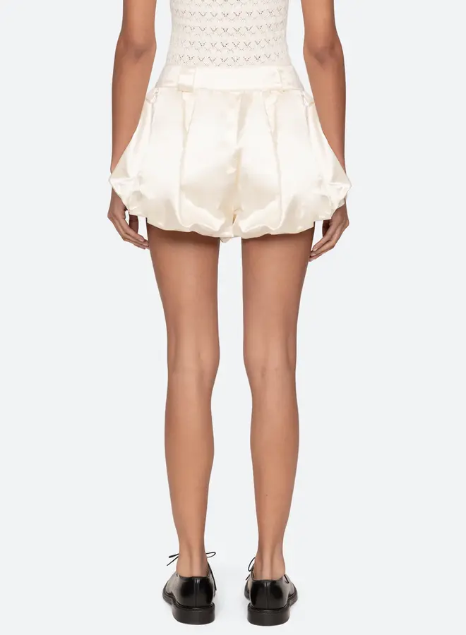 Sea New York- LORAINE SATIN BUBBLE  SHORTS- Cream