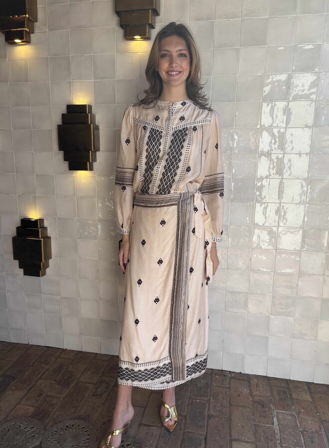 Maria Cher- Bayou Felicity Skirt- Nude