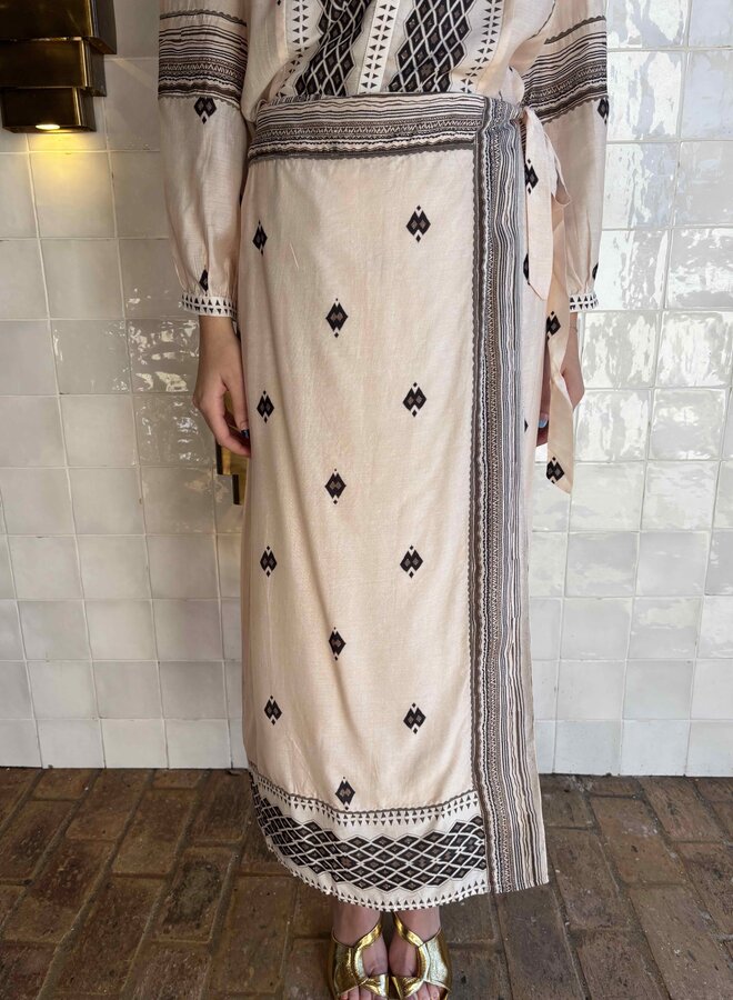 Maria Cher- Bayou Felicity Skirt- Nude