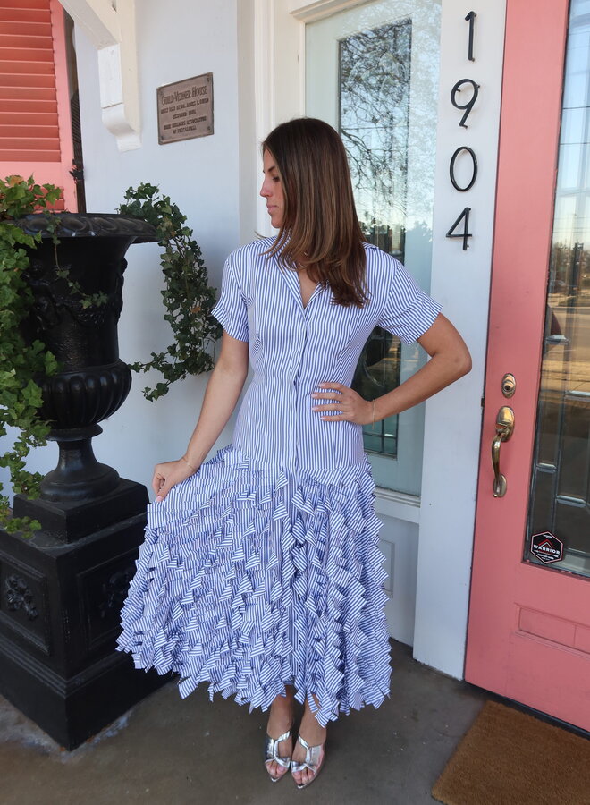 Alexis- Lorelai Dress- Blue Stripe