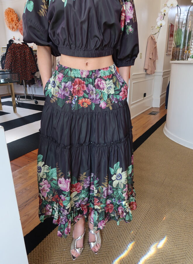 Sea New York- VIKTORIA PRINT MIDI SKIRT- Multi