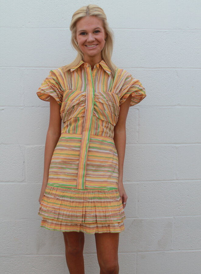 Alexis- Lera Dress- Lemon Stripe