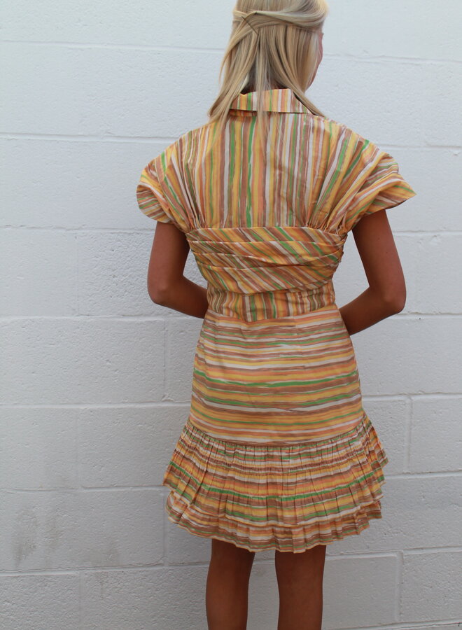 Alexis- Lera Dress- Lemon Stripe