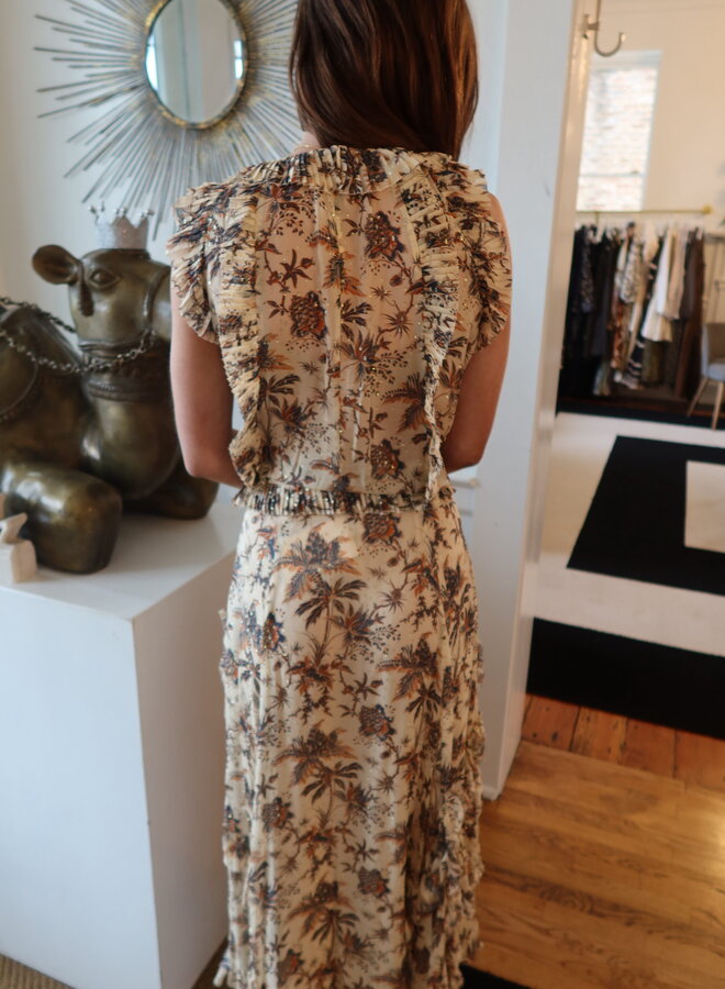 Ulla Johnson- Adele Cascading Ruffle Skirt- Cameo