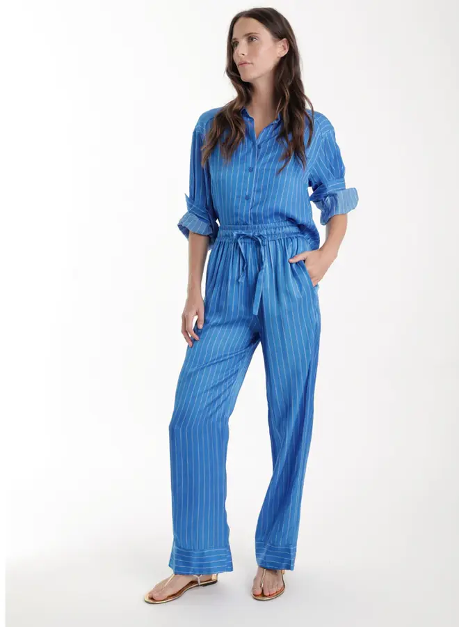 Karina Grimaldi- Kaia Shirt- Royal Stripe
