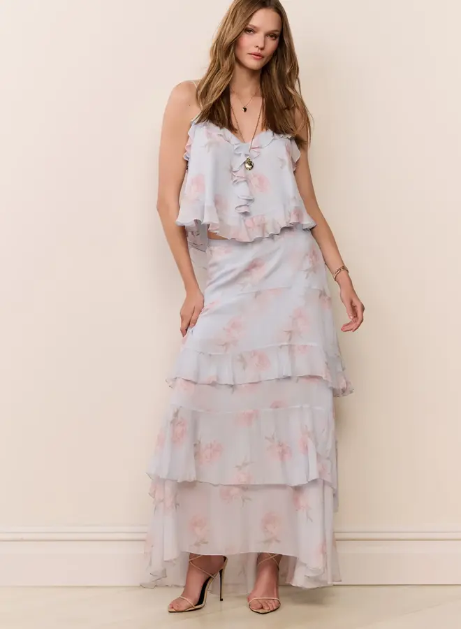 Love Shack Fancy- Soleia Skirt- Blue Roan