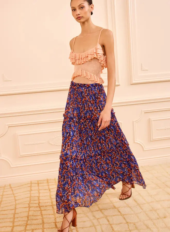 Ulla Johnson- Virginie Silk Skirt- Violet