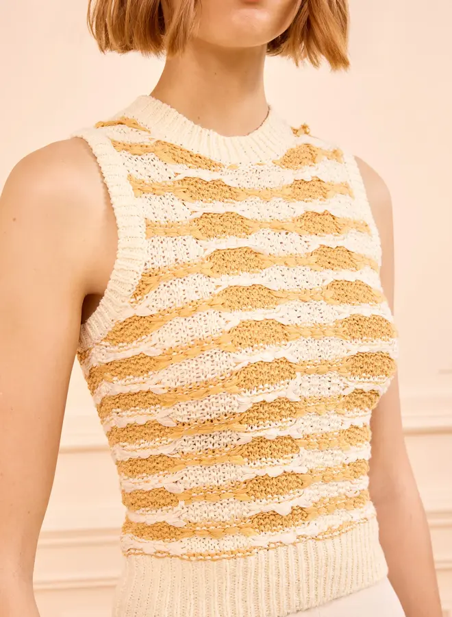 Ulla Johnson- Patrizia Sleeveless Knit Top- Beach