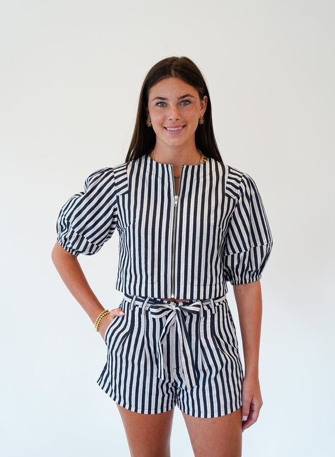 SHUG- Eden Top- Navy Stripe