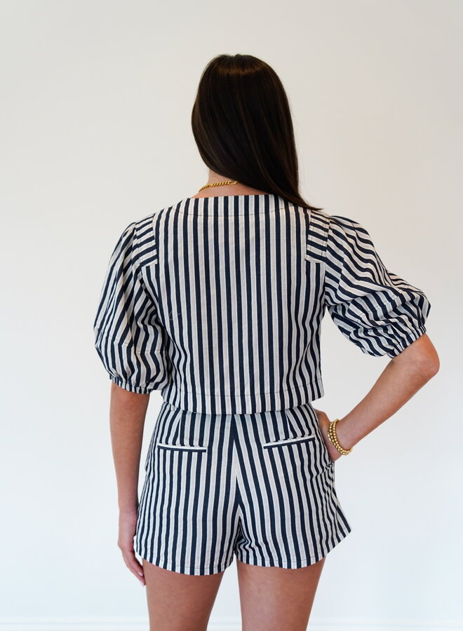 SHUG- Eden Top- Navy Stripe