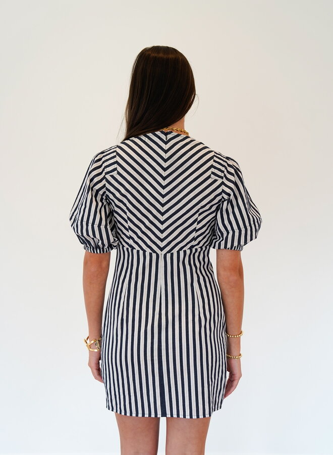 SHUG- Diedra Dress- Navy Stripe