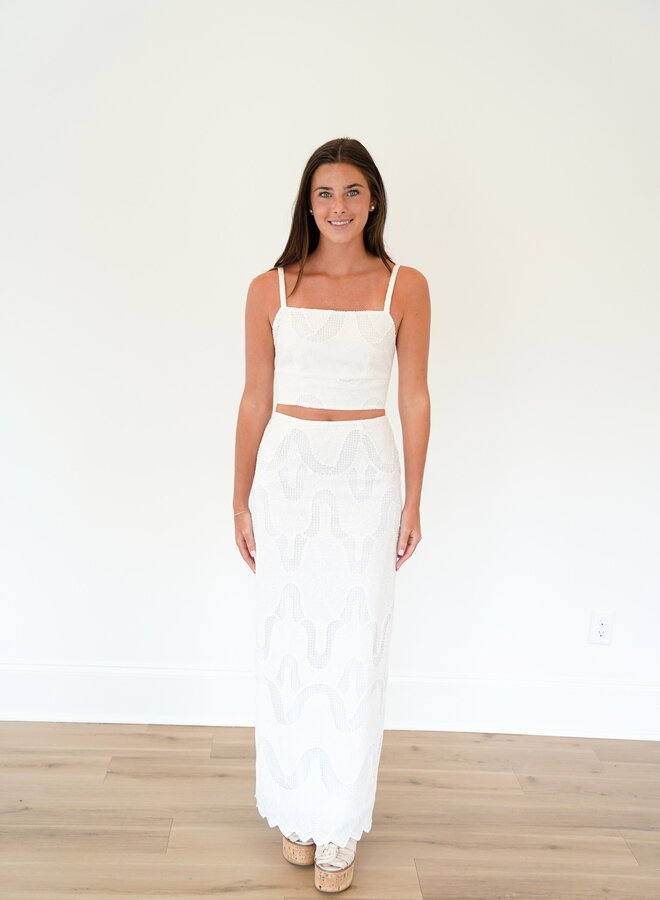 SHUG- Scarlett Skirt- White