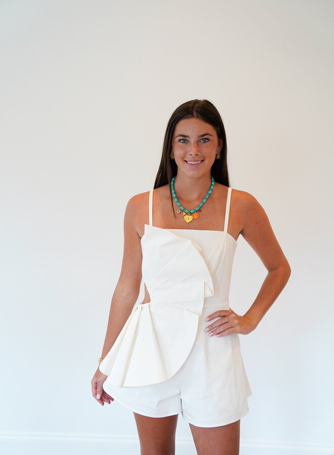SHUG- Bryleigh Romper- White
