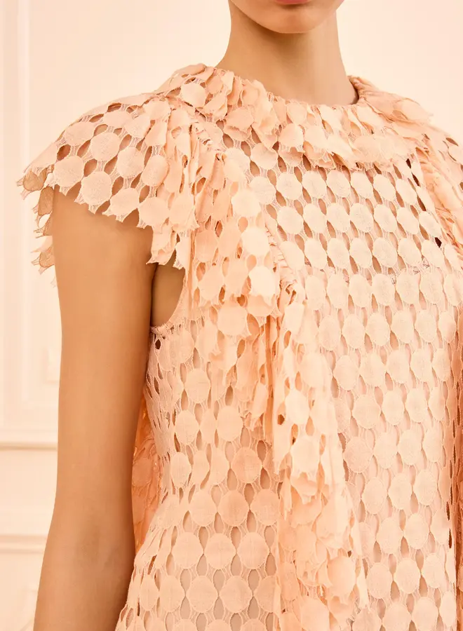 Ulla Johnson- Daevy Lace SS Top- Blush