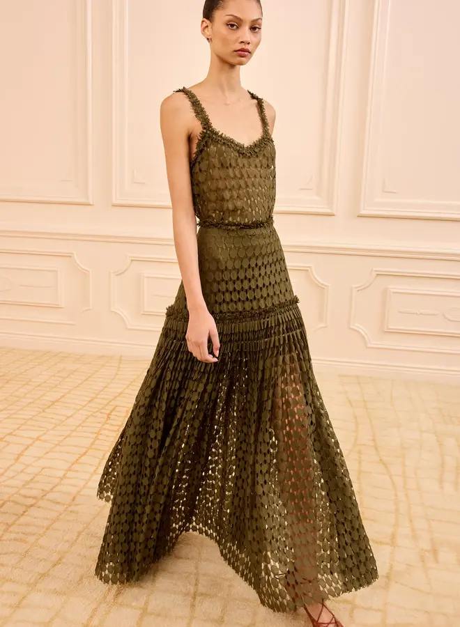 Ulla Johnson- Aris Lace Maxi Skirt- Pine