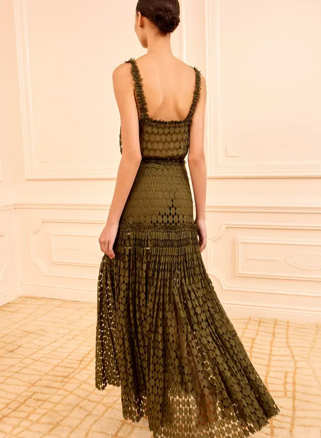 Ulla Johnson- Aris Lace Maxi Skirt- Pine