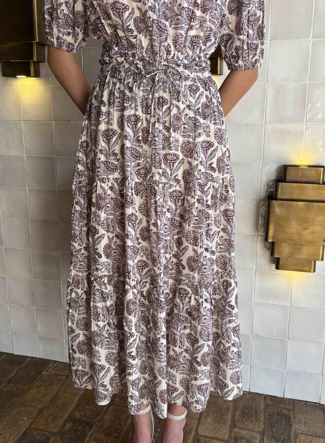 Ulla Johnson- Nessa Cotton Midi Skirt- Meadow