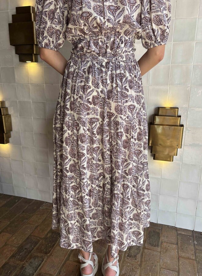 Ulla Johnson- Nessa Cotton Midi Skirt- Meadow