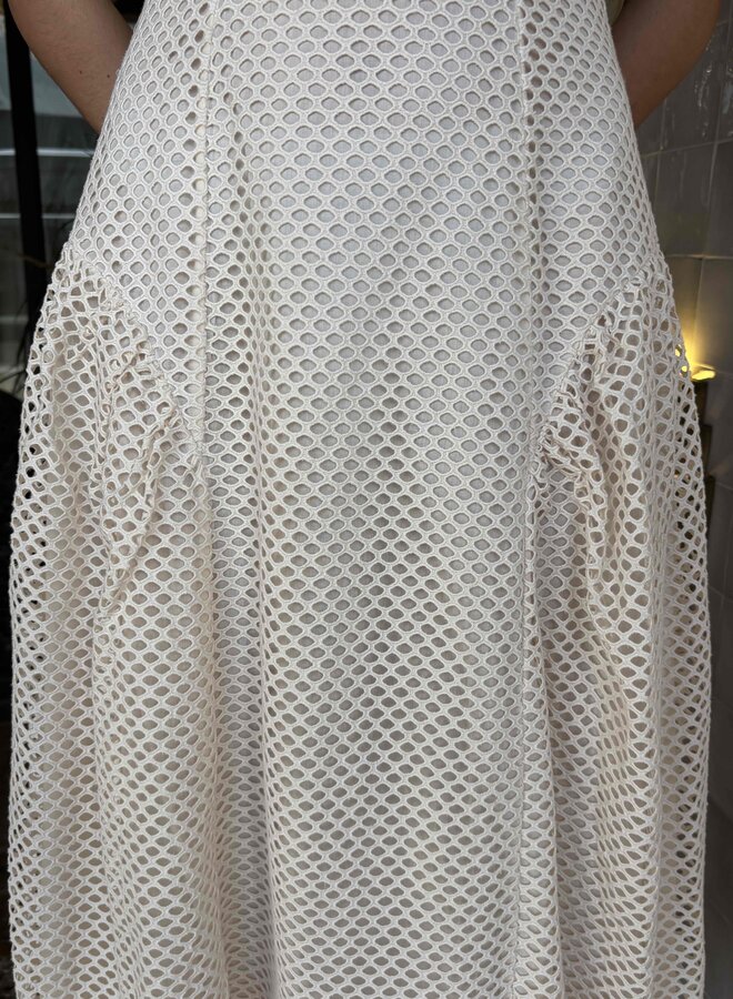 Ulla Johnson- Isotta Eyelet Cotton Dress- Cowrie